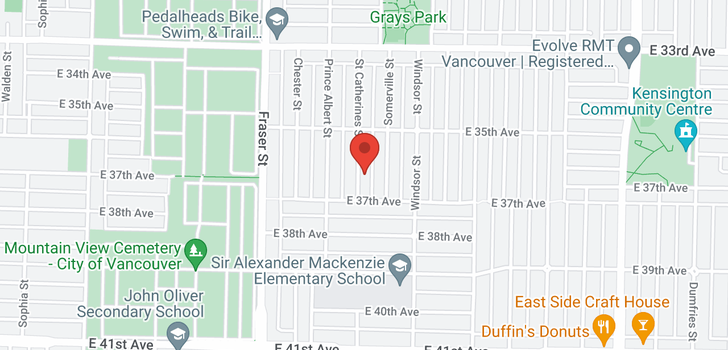 map of 5284 ST. CATHERINES STREET
